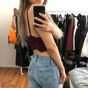 Brandy Melville Crochet Crop Top